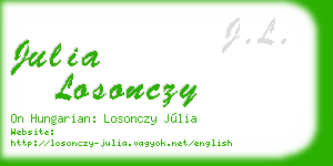 julia losonczy business card